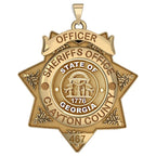 Personalized 7-Point Star Georgia Sheriff Badge with Your Dept., Rank and Number