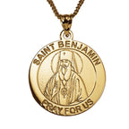 Saint Benjamin Round Religious Medal