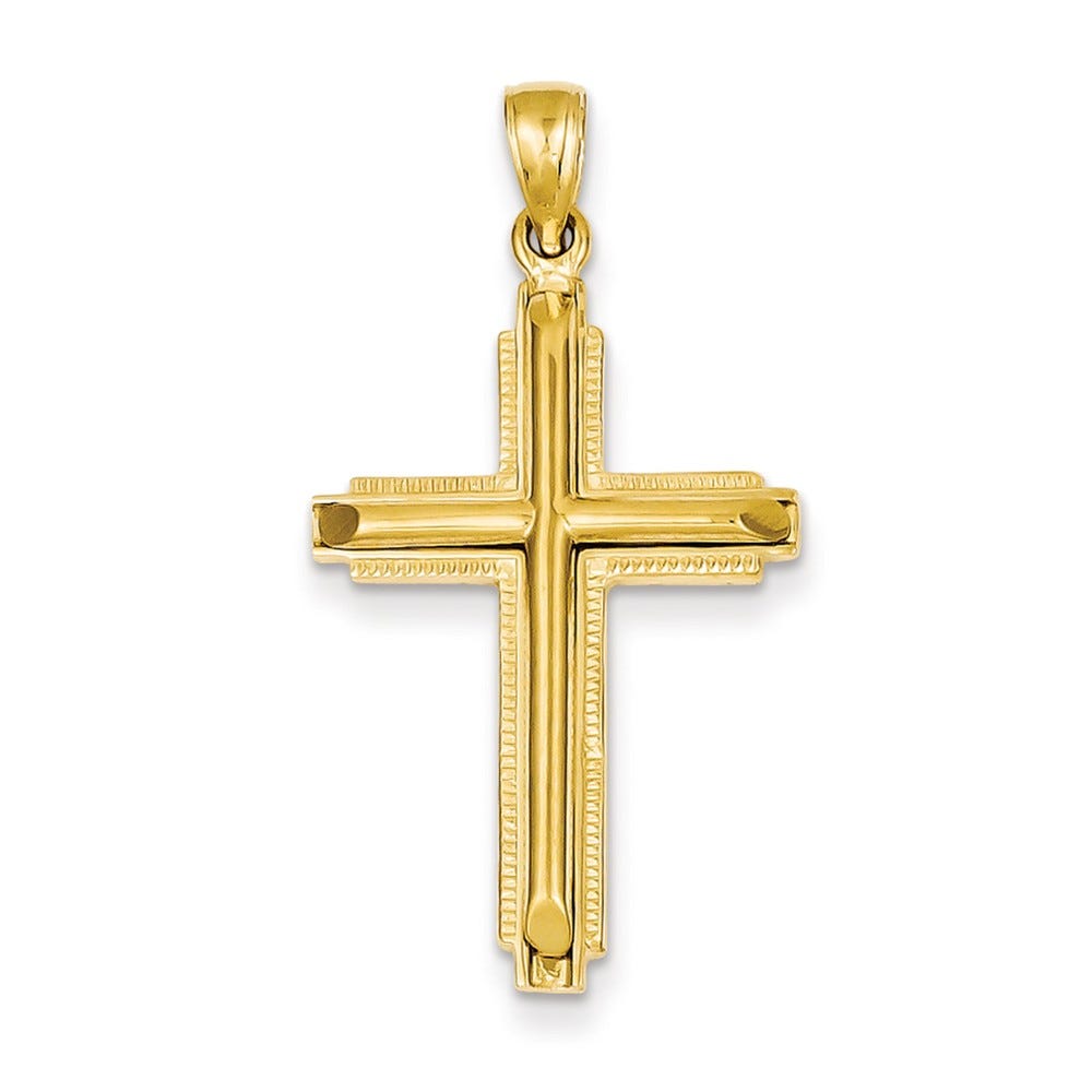 14K Polished Cross Pendant