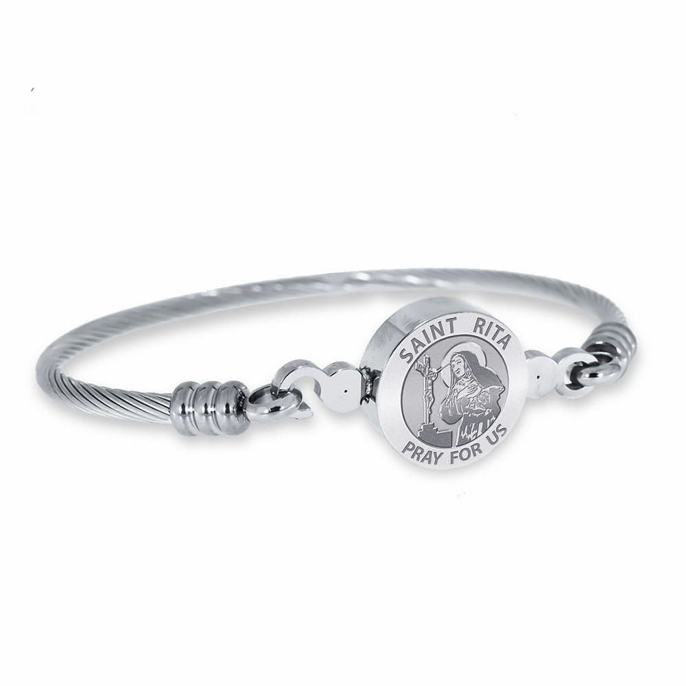 Saint Rita Bangle Bracelet