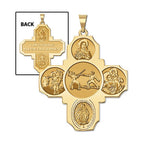 Four Way Cross - Fencing Religious Medal