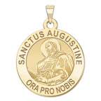 Sanctus Augustine Round Religious Medal