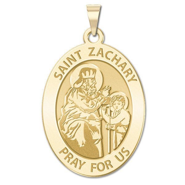 Saint Zachary Religious Medal - Oval