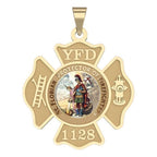 Customized Saint Florian Traditional Fire Badge Religious Color Medal