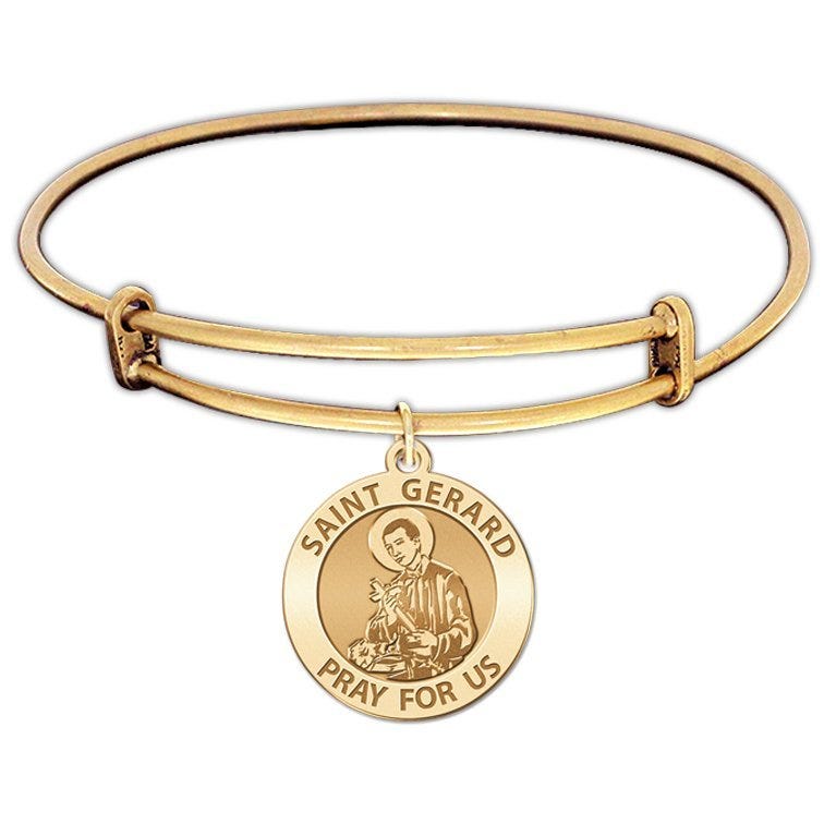 Expandable Bracelet With Saint Gerard Charm