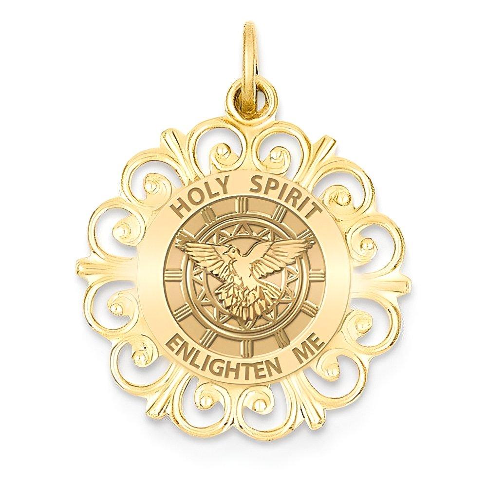 Round Filigree Holy Spirit Medal