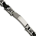 Custom Engraved Stainless Steel Men's Rubber 8.5In ID Bracelet
