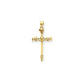 14K Polished Nail Cross Pendant
