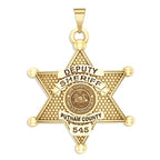 Personalized West Virginia 6-Point Sheriff Badge with Rank, Dept. and Number