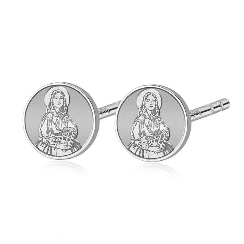 Saint Dymphna Stud Earrings