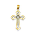14K Gold Diamond Cross Pendant