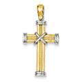 Two-Tone Fancy Cross Pendant