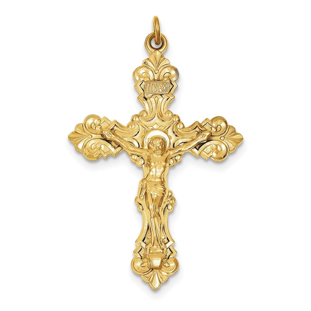 Inri Flared-Arm Crucifix Pendant