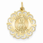 Saint Paul Round Filigree Religious Medal
