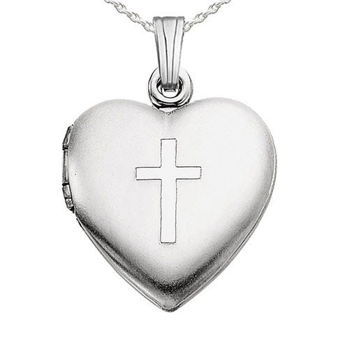 Cross Heart Photo Locket