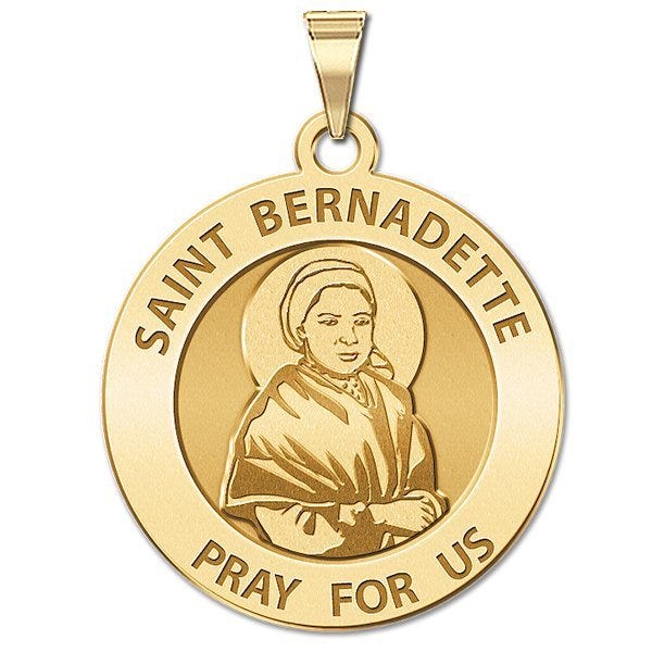 Saint Bernadette (Portrait) Round Religious Medal
