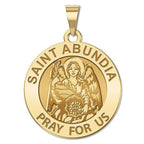 Saint Abundia Round Religious Medal