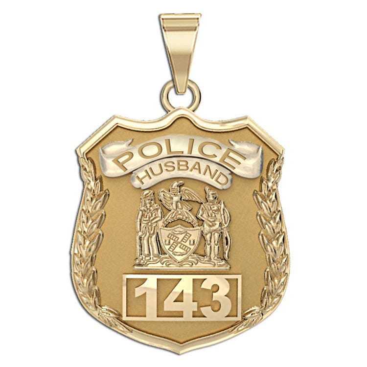 Police Husband Personalized Police Badge with Your Number
