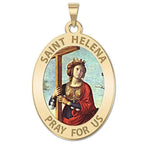 Saint Helena Oval Religious Color Medal