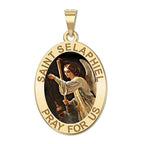 Saint Selaphiel - Oval Religious Medal