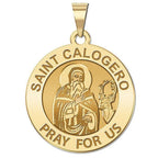 Saint Calogero of Agrigento Round Religious Medal