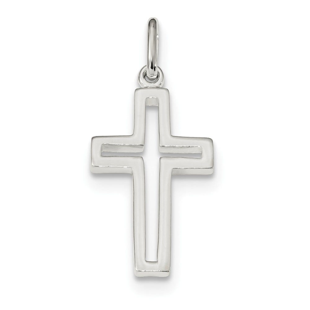 Sterling Silver Cut-Out Cross Charm
