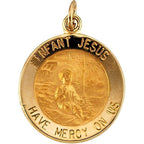 14K Gold Infant Jesus Medal