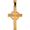14K Yellow Gold Classic Cross Pendant