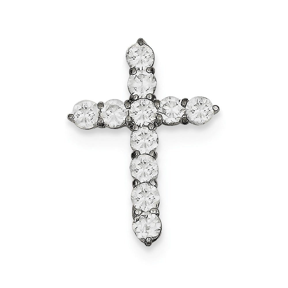 Sterling Silver Cz Cross Pendant