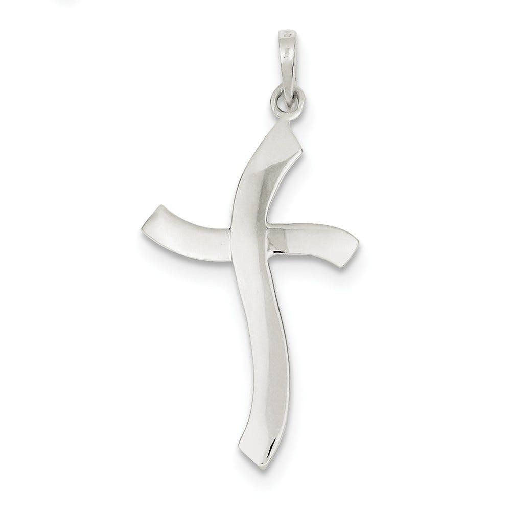 Polished Freeform Cross Pendant