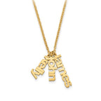 Vertical Name Necklace with Up To 4 Names