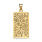 Custom Fingerprint Rectangle Charm or Pendant
