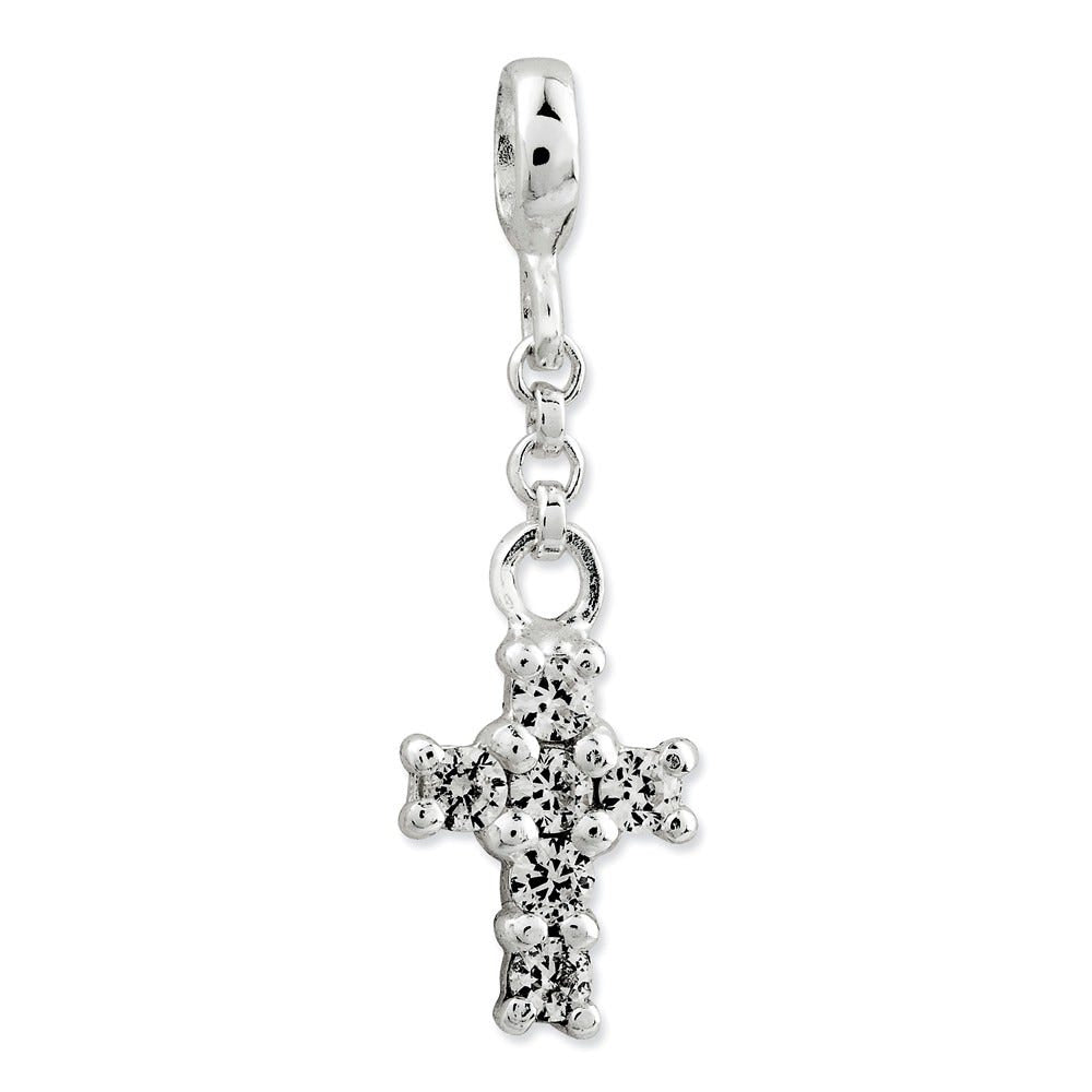 Cubic Zirconia Cross Dangle Enhancer