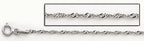 Sterling Silver Diamond 1.8mm Cut Rope Chain