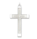 Sterling Silver Laser Designed Cross Pendant