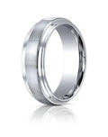 Cobalt Chrome Comfort Fit with Satin Inlay Approx. 0.31 Inch Wedding Band