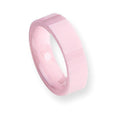 Ceramic Pink Faceted Approx. 0.24 Inch Polished Wedding Band