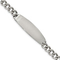 Custom Engraved Stainless Steel Men's 8.5In Curb Link ID Bracelet