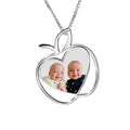 Personalized Teacher Apple Photo Necklace