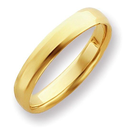 14K Yellow Gold Approx. 0.16 Inch Beveled Edge Wedding Band