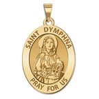 Saint Dymphna Oval Religious Medal