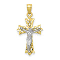 Filigree Openwork-Edge Crucifix Pendant