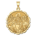 The Last Supper Scalloped Round Religious Medal