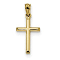 10K Polished Hollow Cross Pendant