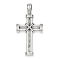 14K White Gold Latin Cross Pendant