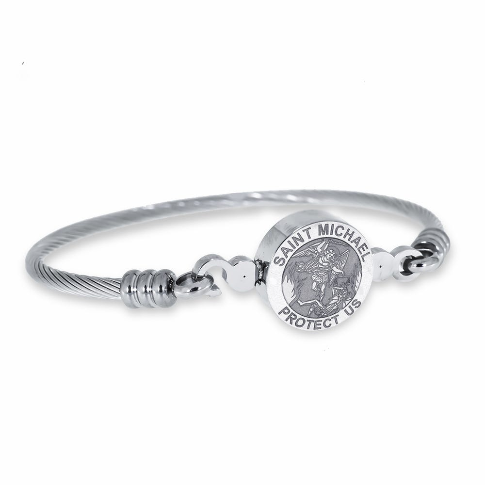 Saint Michael Bangle Bracelet