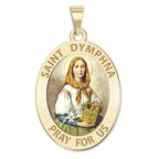 Saint Dymphna Oval Religious Medal
