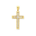 Diamond-Cut Cross Pendant