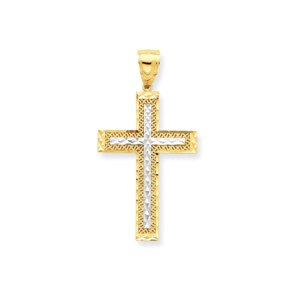 Diamond-Cut Cross Pendant