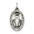 Sterling Silver Antiqued Miraculous Medal